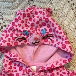 Gum balls hoodie baby girl leopard print cat jacket & leggings pink 18 M…
